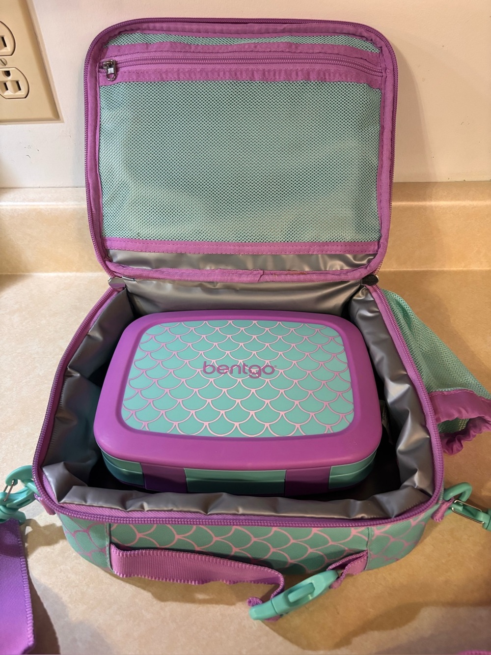 Girls mermaid Bento lunch box and storage